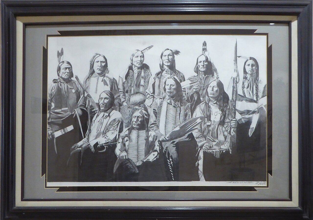 Jefe Lakota con atuendo tradicional